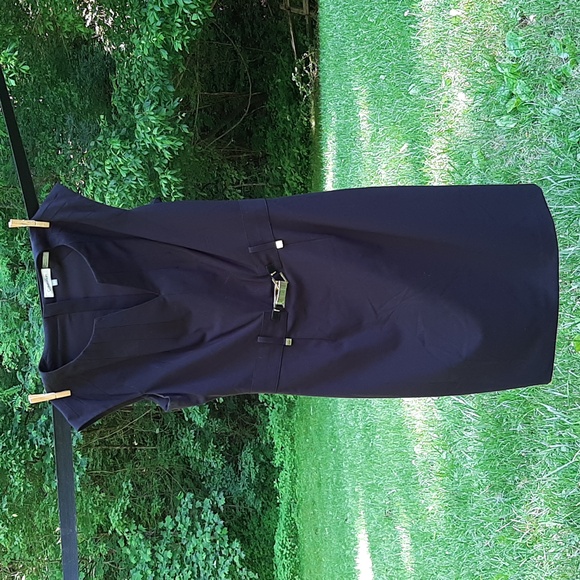 Calvin Klein Dresses & Skirts - Black Calvin Klein business attire dress with gold buckle ladies size 6